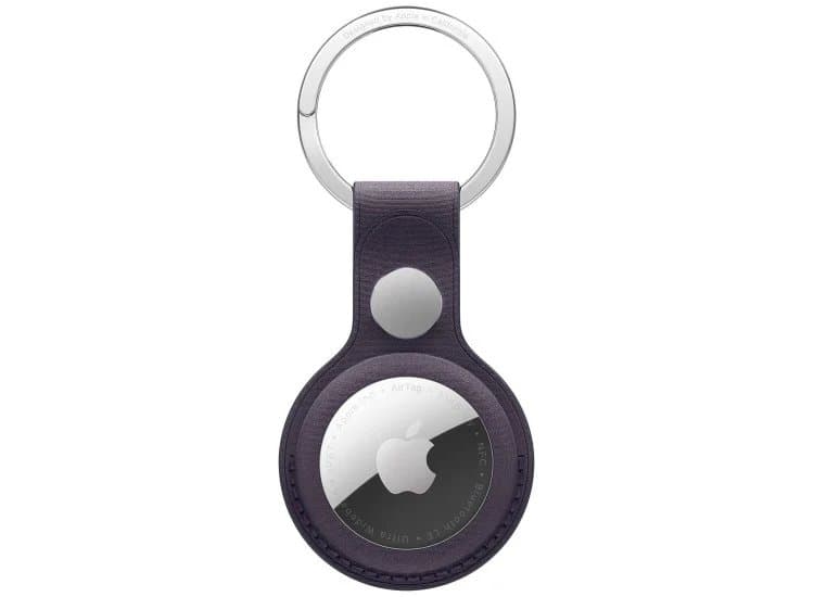 Apple AirTag FineWoven Key Ring, Midnight Purple