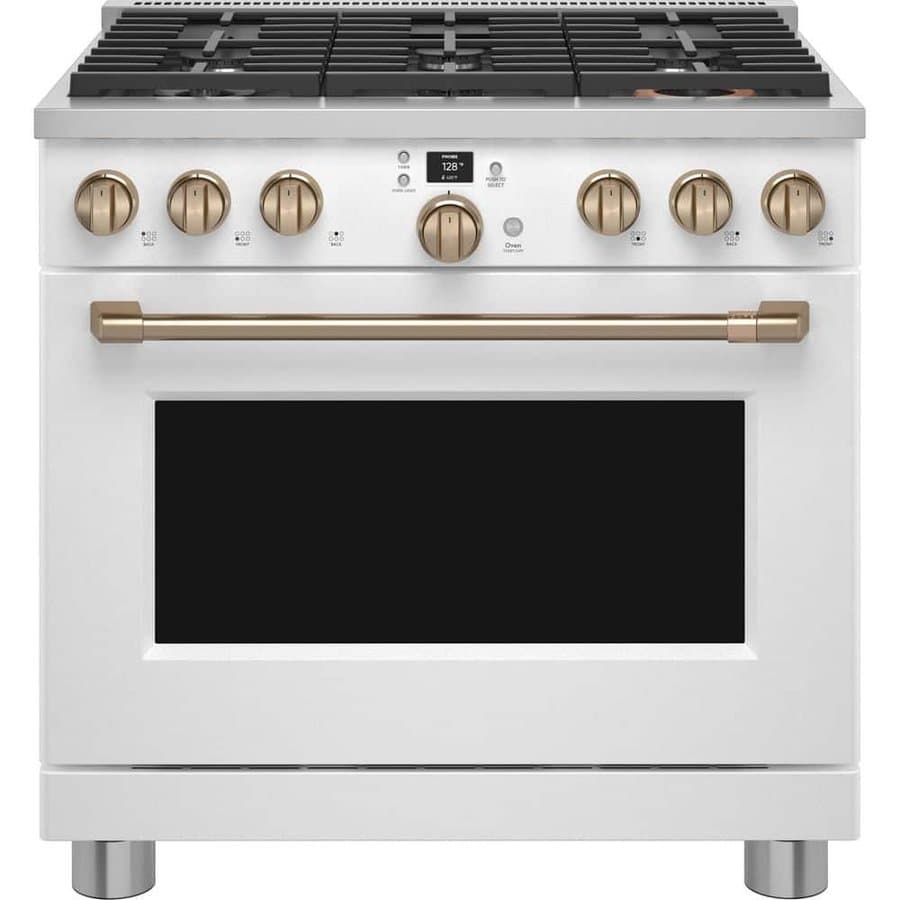 Cafe Cafe 36" Dual Fuel Range Matte White