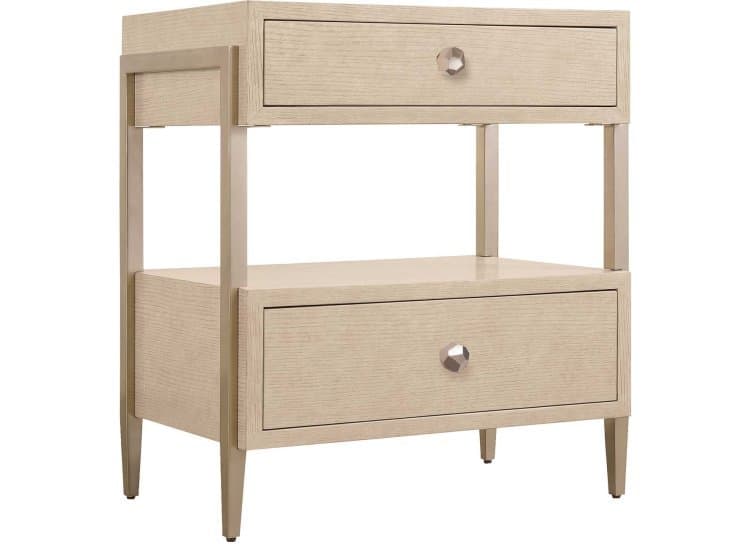Hooker Furniture Westwood Nightstand with Two Drawers, Limestone