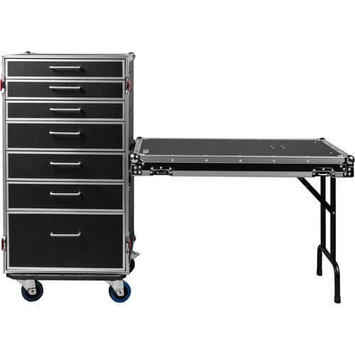 Gator GTOUR-WORKST7 Drawer Case with Fold-Out Table