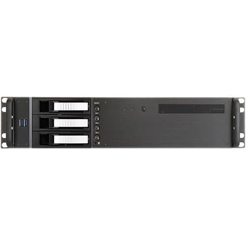 iStarUSA D-230HB-T 2U Compact 3 x 3.5" Bay Hotswap microATX Rackmount Chassis (Silver)