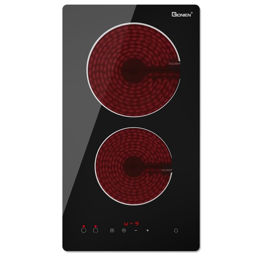 Jeremy Cass 12-in 2 burners Smooth surface Black Electric Cooktop