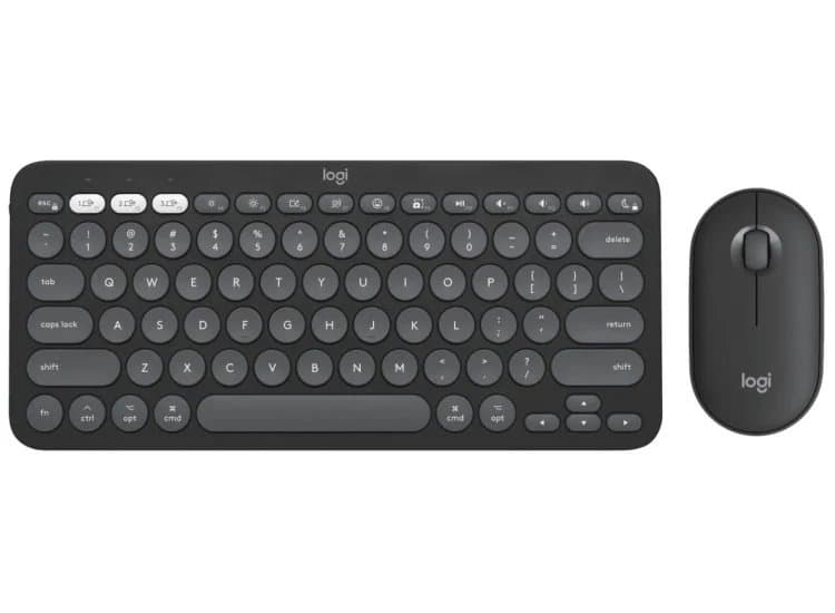 Logitech Pebble 2 Bluetooth Wireless Keyboard and Mouse Combo for Mac Tonal Graphite