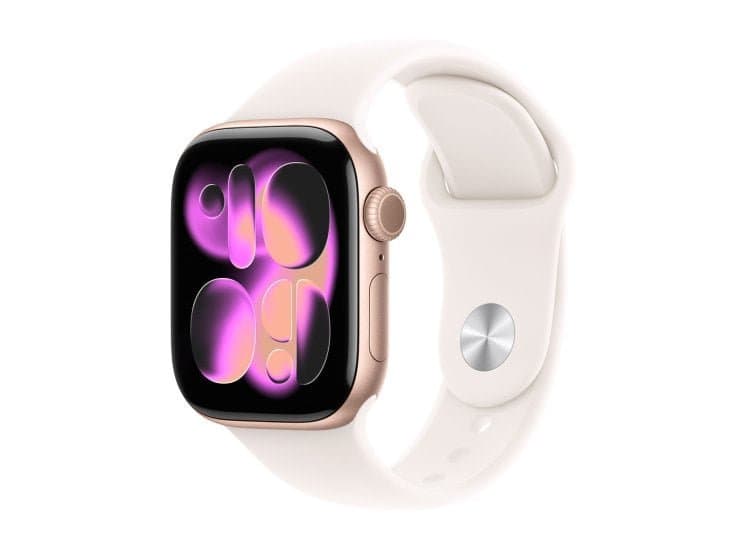 Apple Watch Series 11 GPS & Cellular 42mm Rose Gold Aluminum Case With S/M Light Blush Sport Band