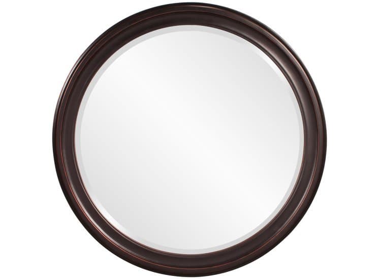 Howard Elliott George Round Mirror, Oil Rubbed Bronze Finish