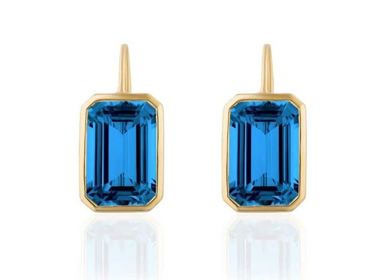 Goshwara Gossip Bezel-Set Emerald-Cut Earrings
