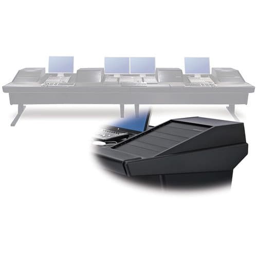 Argosy V4RGE Universal Workstation Desk with Four VR1503 15U Upper, 3U Rear Module (Black, 179")