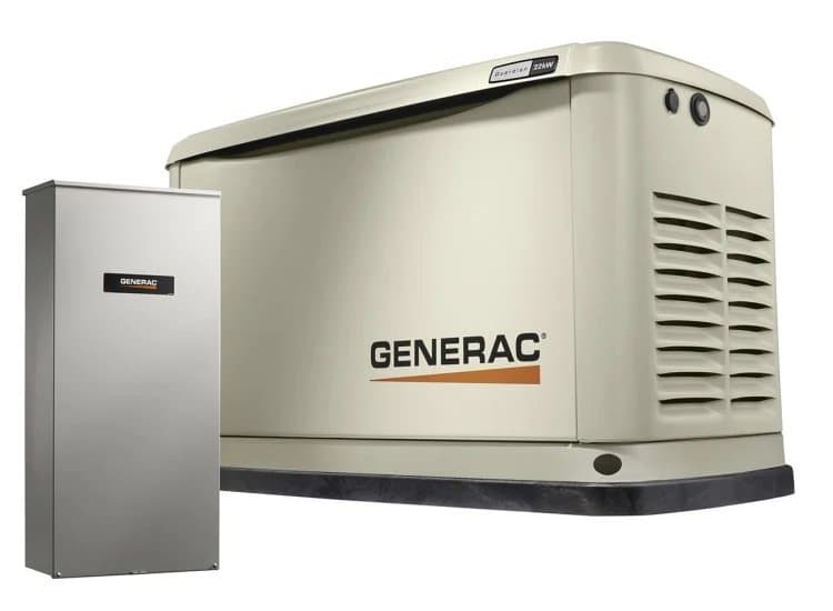Generac Guardian Series 22KW Home Backup Generator With 200 Amp Whole House Switch