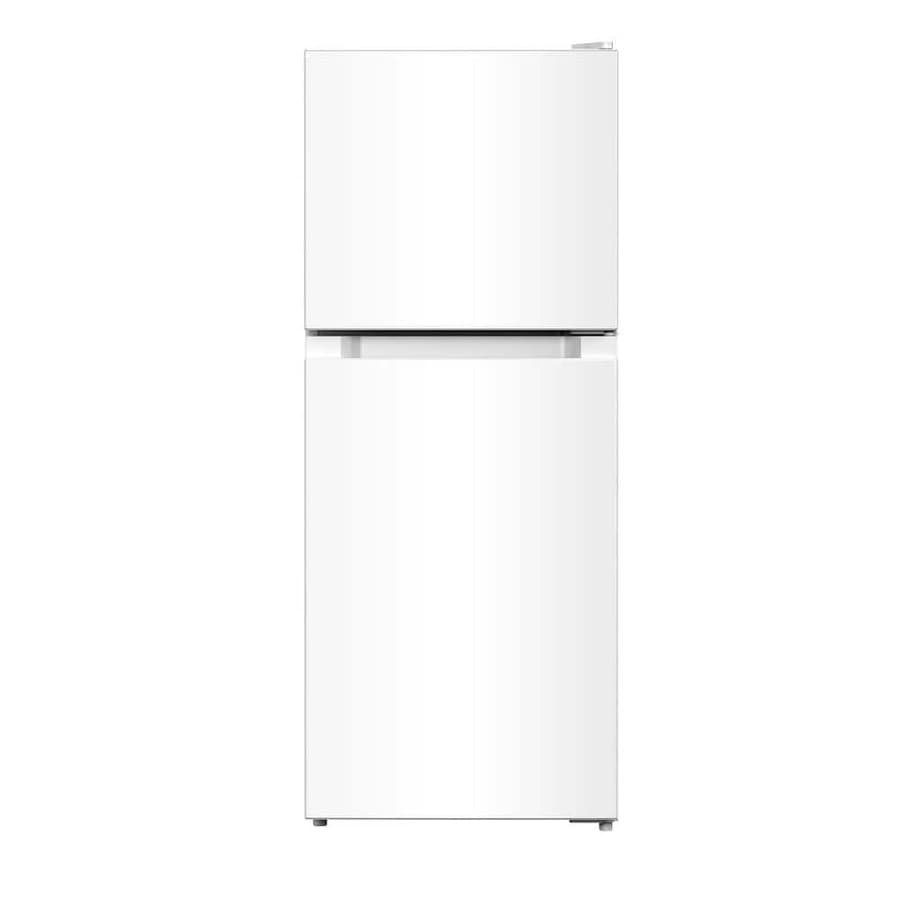 Vissani 4.5 cu. ft. Mini Refrigerator with Glass Shelves, Top Freezer, and Energy Efficiency in White