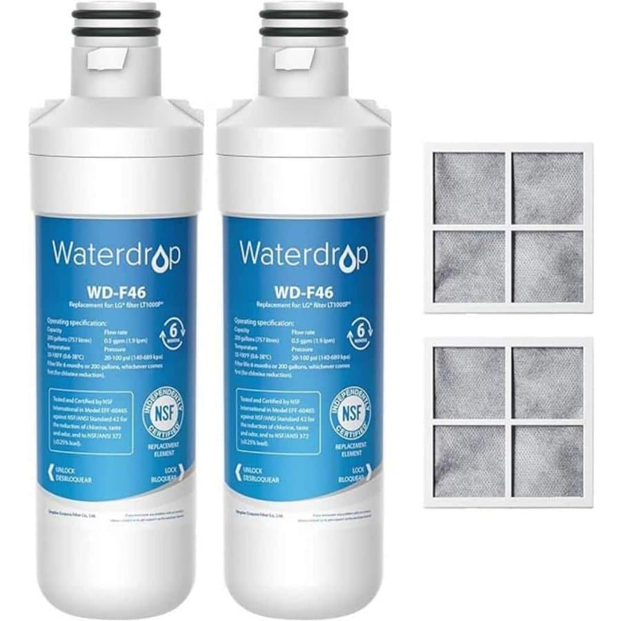 Refrigerator Water FilterReplacement For LG LT1000PLMXS28626SLFXS26973SLFXS26596S and LT120F (2-pack)