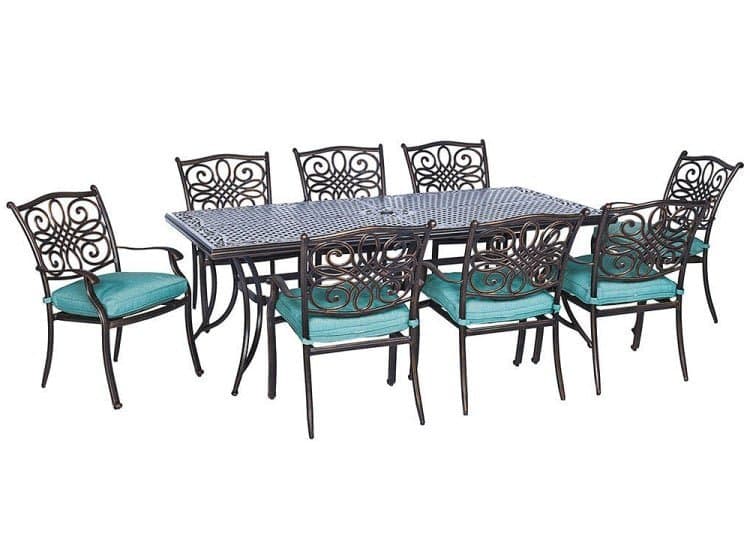 Hanover Traditions 9-Piece Dining Patio Set