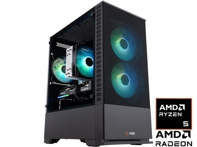 ABS Cyclone Ruby Gaming PC-Windows 11-AMD Ryzen 5 9600X-Radeon RX 9060 XT 16GB-32GB DDR5 6000-1TB M.2 NVMe SSD-CR9600X9060XT