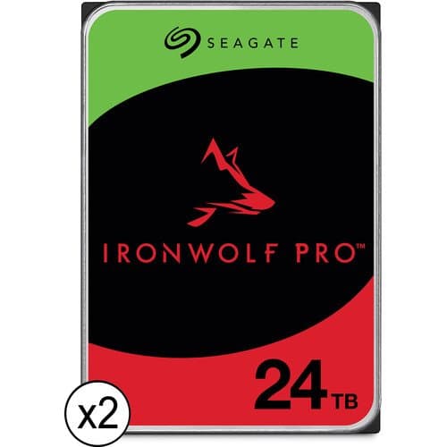 Seagate 24TB IronWolf Pro 7200 rpm SATA III 3.5" Internal NAS HDD (CMR)