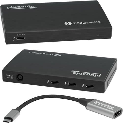 Plugable 3-Port Thunderbolt 4 and USB4 Hub