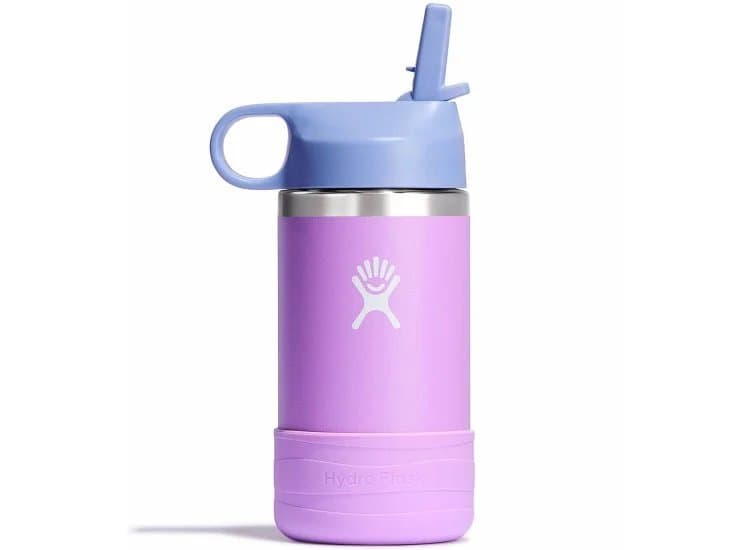 Hydro Flask 12 Oz Kids Wide Mouth Bottle with Straw Cap, Anemone