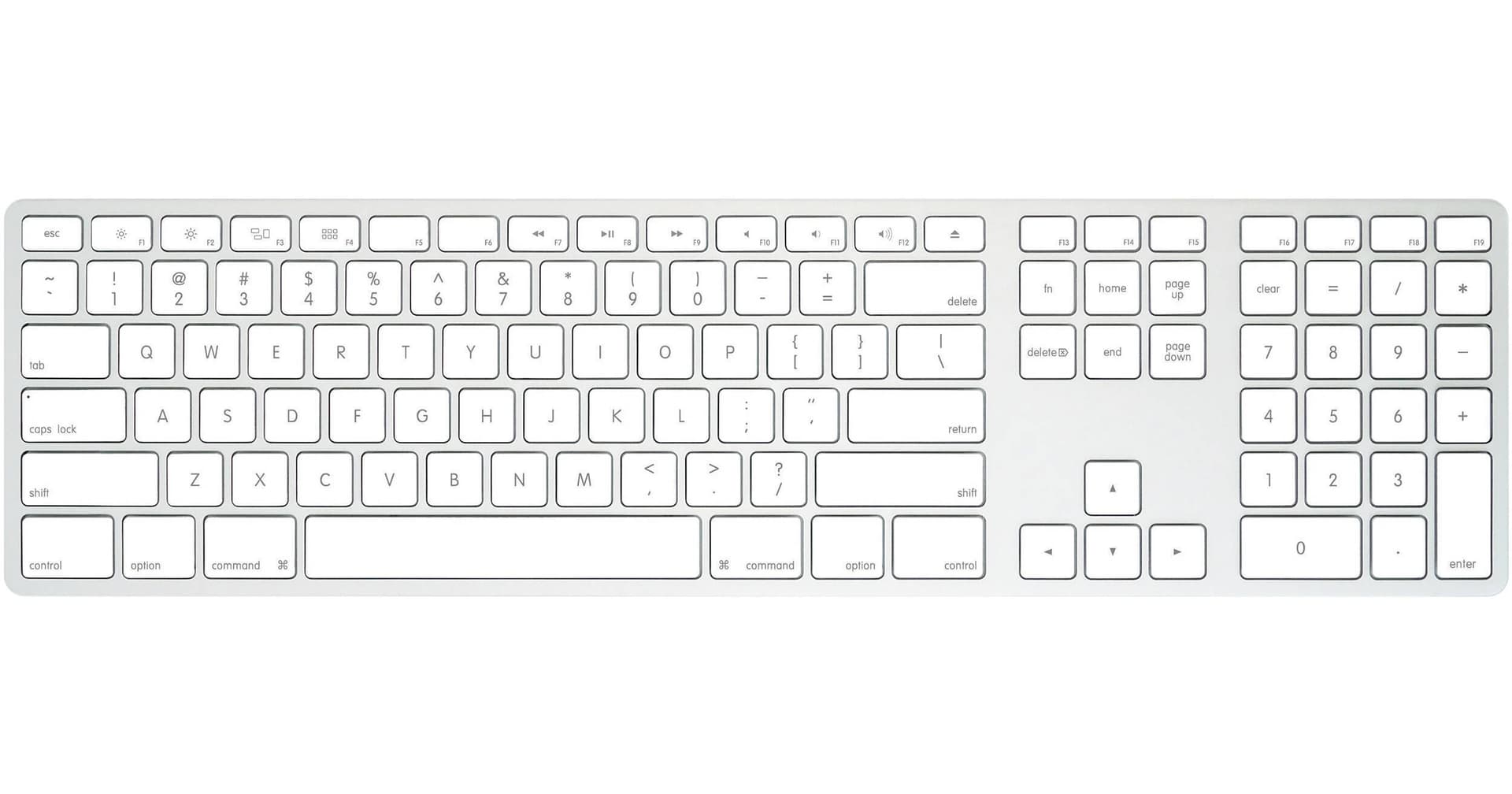 Matias Wireless USB-C Keyboard for Mac (Silver)