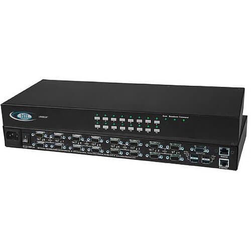 Network Technologies UNIMUX 16-Port High-Density VGA USB KVM Switch (1 RU)