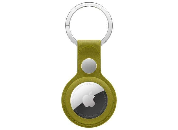 Apple AirTag FineWoven Key Ring, Chartreuse