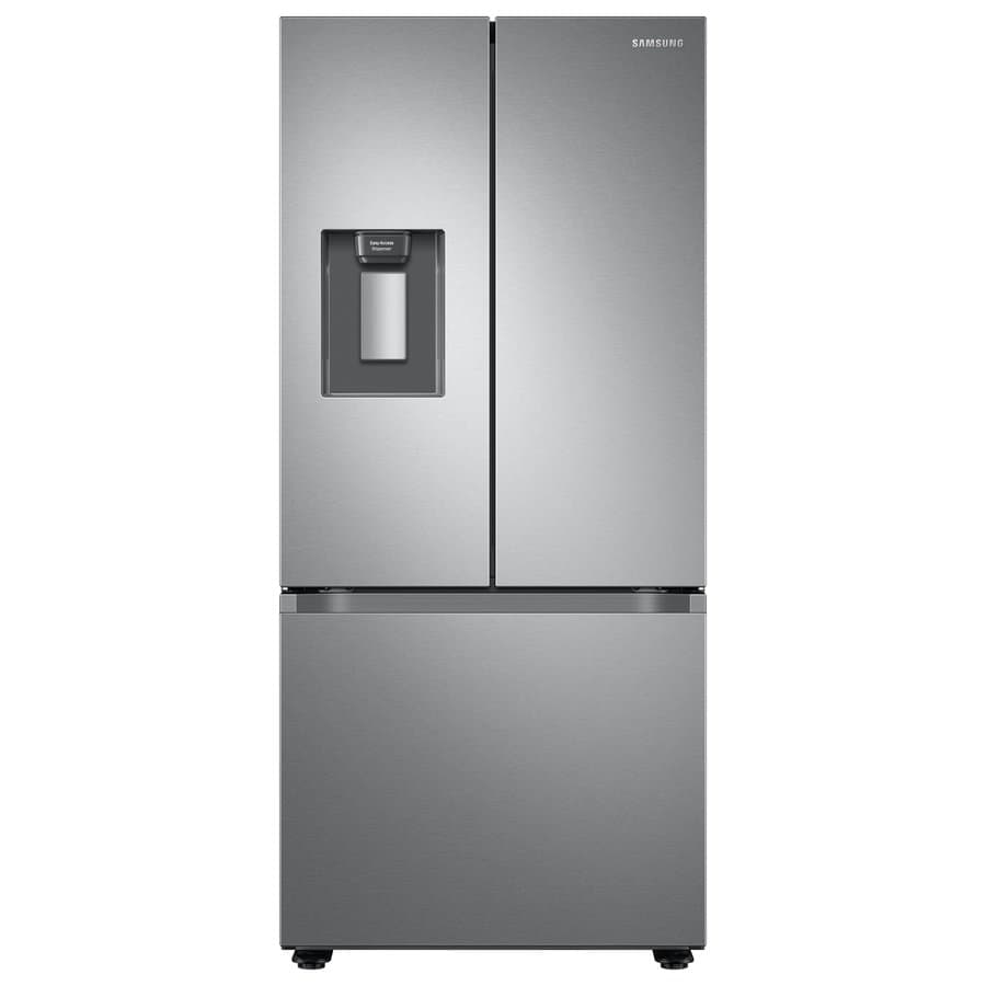 31 cu. ft. Mega Capacity Standard Depth 3-Door French Door Refrigerator in Stainless Steel with Four Types of Ice