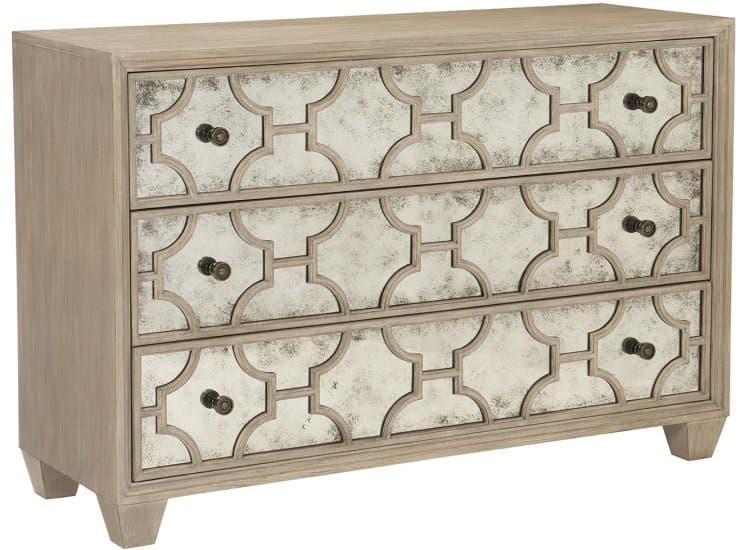 Bernhardt Santa Barbara Drawer Chest in Sandstone | Vintage Nickel