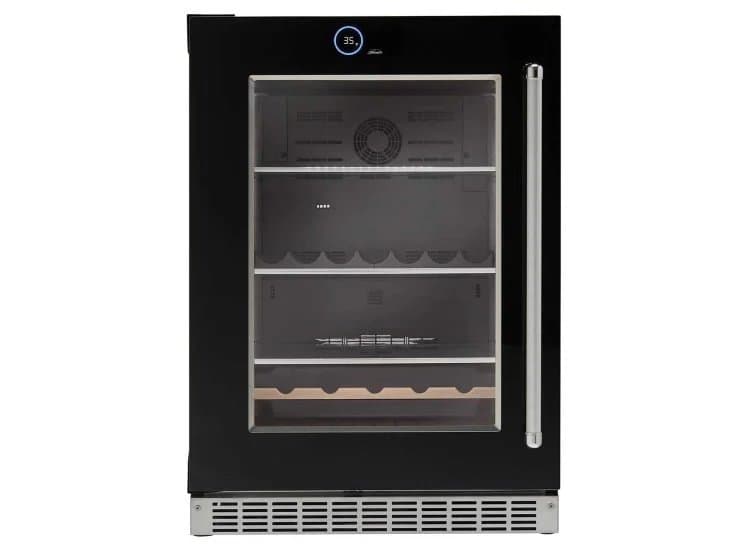Danby Silhouette 5 Cu. Ft. Built-in Beverage Center Left-Hinge 24-Inch Wide, Black Frame