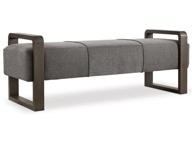 Hooker Furniture Curata Edward Graphite Upholstered Bench