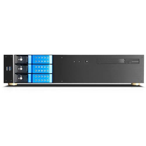 iStarUSA D-230HN-DT 2U Compact 3 x 3.5" Bay Trayless Hotswap microATX Desktop Chassis (Blue)