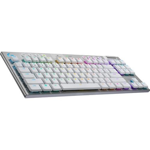 Logitech G G915 TKL LIGHTSPEED Wireless RGB Mechanical Gaming Keyboard (White, GL Tactile)