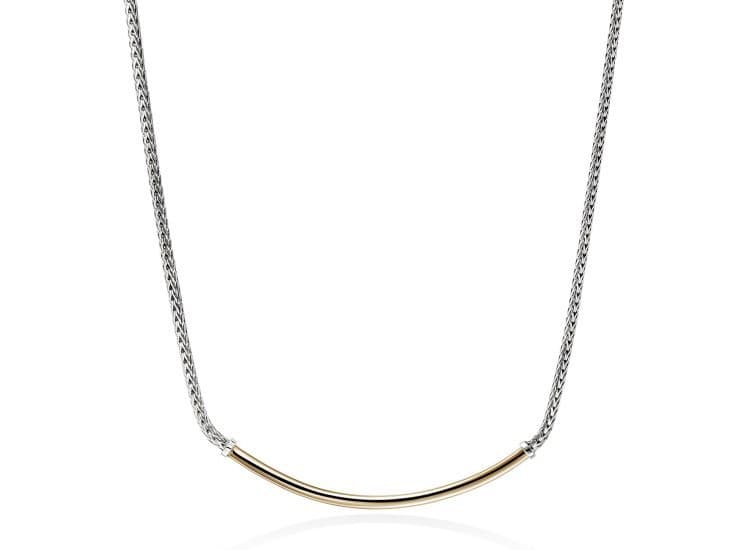 John Hardy JH Essential Necklace, 2.5mm, Sterling Silver and 14K Yellow Gold