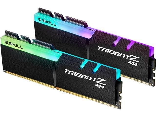 G.SKILL TridentZ RGB Series 32GB (2 x 16GB) 288-Pin PC RAM DDR4 3600 (PC4 28800) Desktop Memory Model F4-3600C16D-32GTZRC