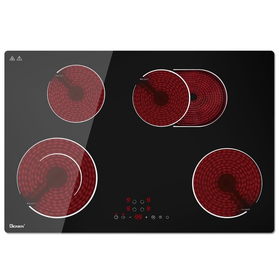 GASLAND 30-in 4 burners Smooth surface Black Electric Cooktop