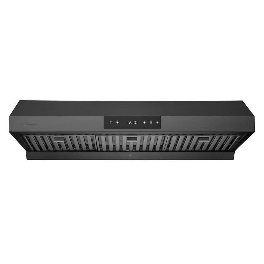 36 in. Ducted Under Cabinet Range Hood with 3-Way Venting Changeable LED Powerful Suction, Black Stainless Steel
