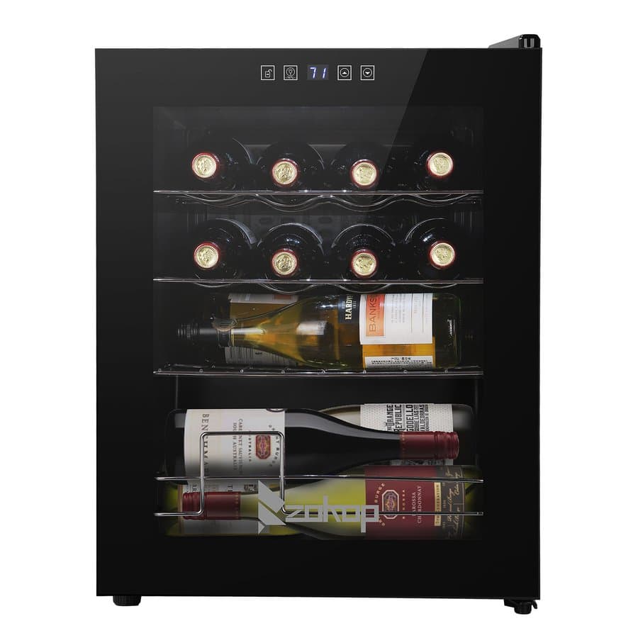 Winado Single Zone 16.99'' Freestanding 16 Bottle Wine Refrigerator