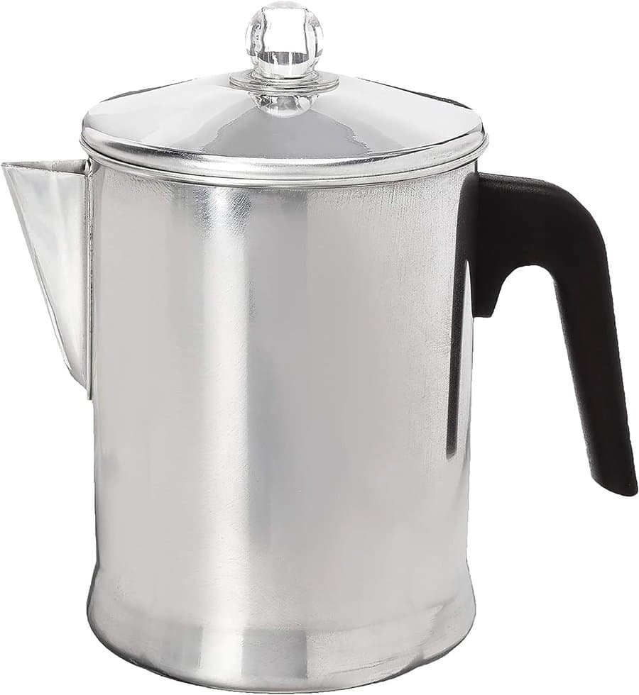 Today Aluminum Stove Top Percolator Maker Durable, Brew Coffee On Stovetop, 9 Cup, Silver