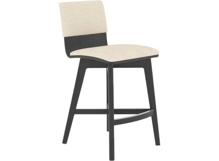 Canadel Downtown Swivel Dining Stool 8142 in Ebony Washed | 6K Sunbrella
