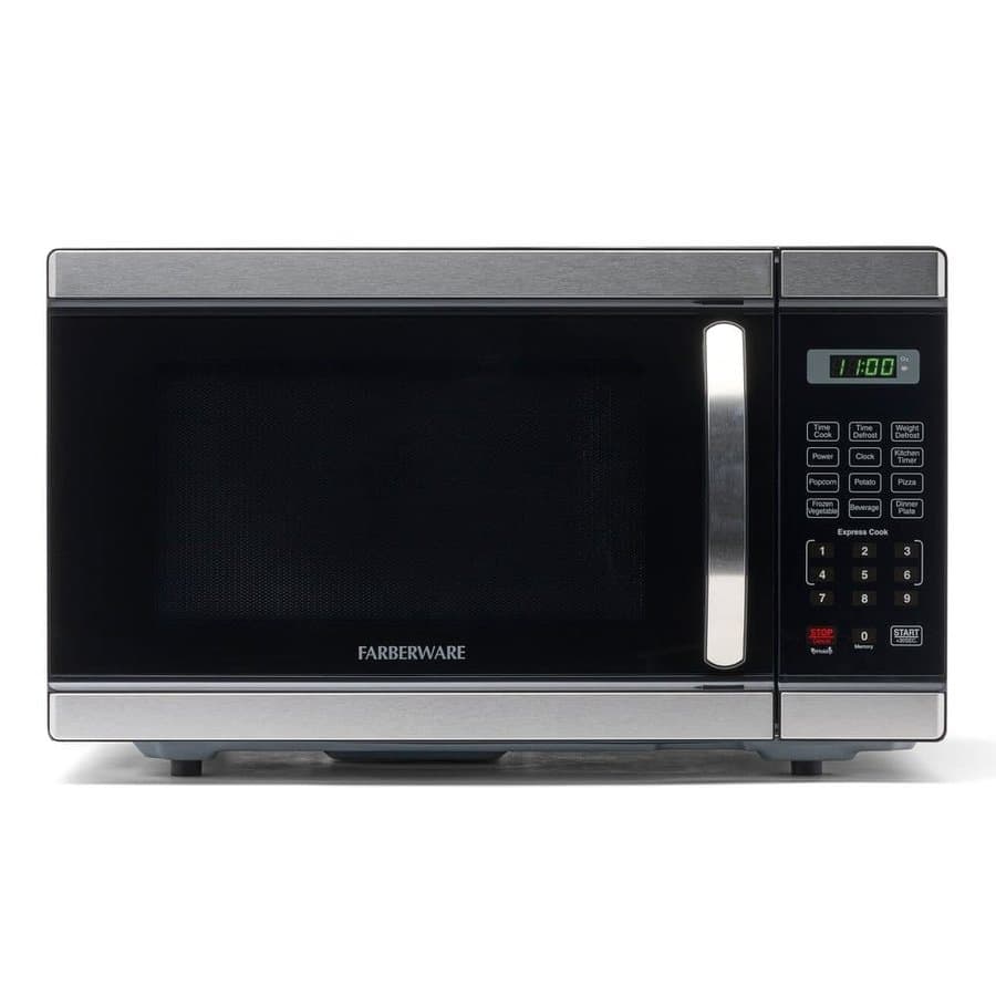 FARBERWARE 1.1 Countertop Microwaves Stainless Steel