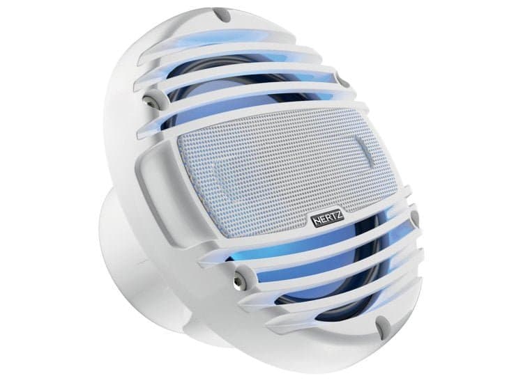Hertz HMX 6.5 S LD 6.5" White Hi-End Marine RGB LED Coaxial Speakers (Pair)
