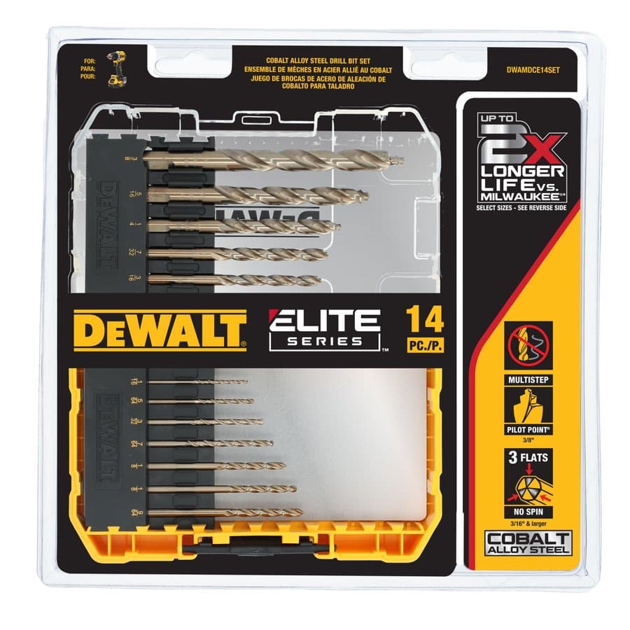 DEWALT 29 -Piece Assorted x Black and gold coated HSS Jobber length Twist Drill Bit Set