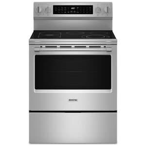 Maytag 30 in. 5.3 cu. ft. Smart Air Fry Standard Convection Electric Range with Radiant Burners, Grill & Griddle-Fingerprint Resistant Stainless
