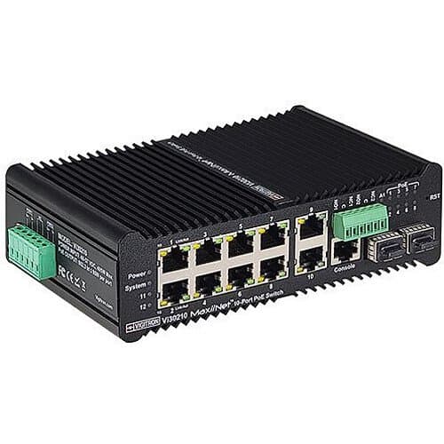 Vigitron MaxiiNet Vi30210 10-Port 2.5G PoE 4 Compliant Managed Industrial Network Switch