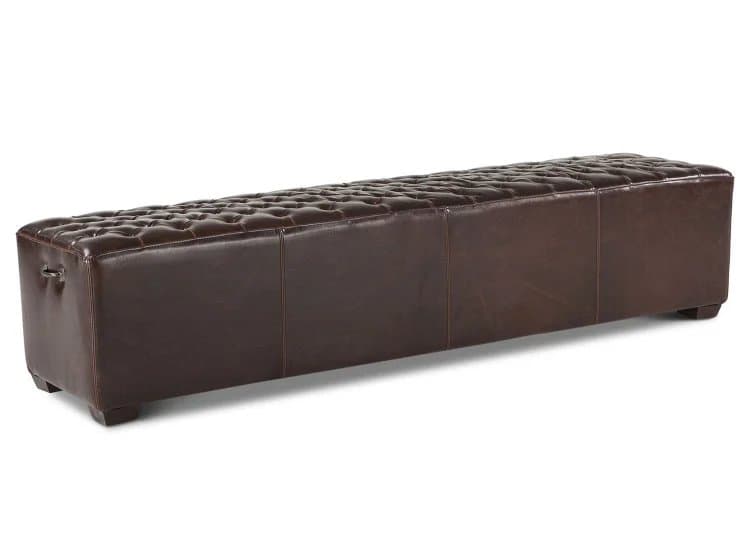 Home Trends & Design D'Orsay 81" Leather Bench