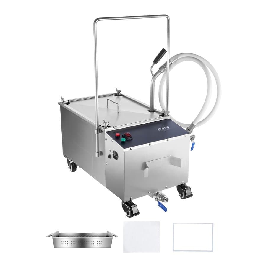 VEVOR 38 L Mobile Fryer Oil Filter 38-Quart Dual Zone Non-Stick Deep Fryer