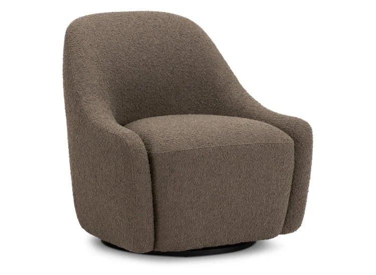 Four Hands Levi Swivel Chair, Knoll Clay Fabric