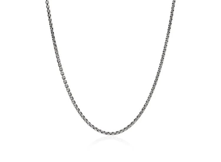 John Hardy Box Chain Necklace, 2.7mm-26-Inch-in Sterling Silver
