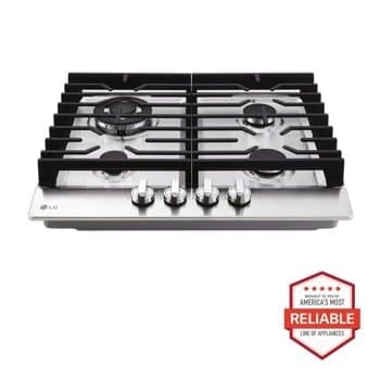 LG 24 Gas Cooktops Stainless Steel