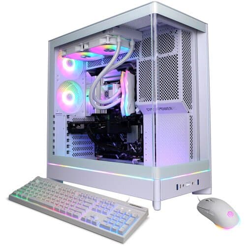CyberPowerPC Gamer Supreme Liquid Cool Desktop Computer (White) (32 GB, 2 TB, Intel Core Ultra 7 265KF)