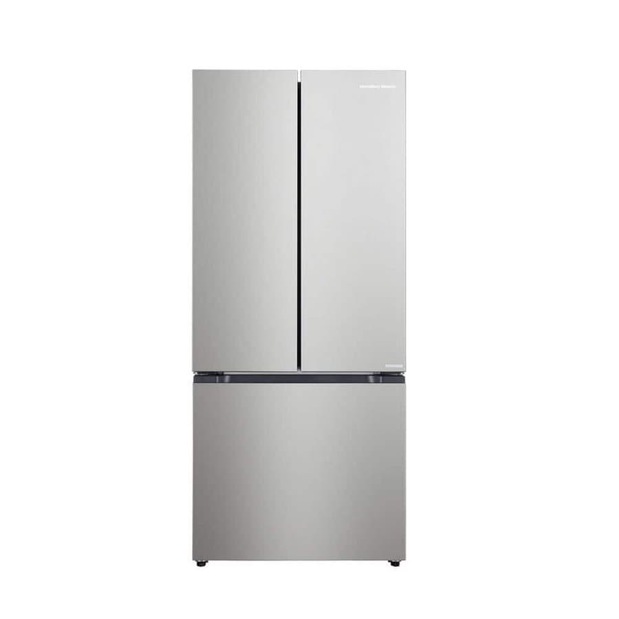 17.7 cu. ft. Bottom Freezer French Door Refrigerator in Stainless Steel Look