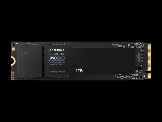 SAMSUNG 990 EVO SSD 1TB, PCIe Gen  4x4 | Gen 5x2 M.2 2280, Speeds Up-to  5,000MB/s  (MZ-V9E1T0B/AM)