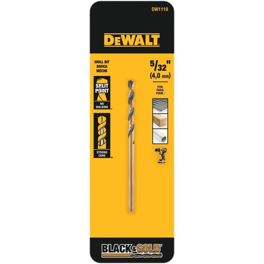 DEWALT x 2-3/4-in Titanium nitride coated HSS Jobber length Twist Drill Bit