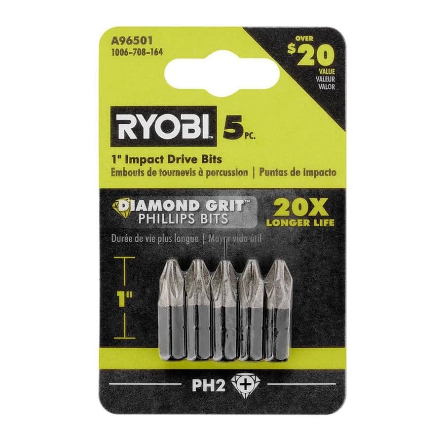 1 in. Diamond Grit Impact Drive Bits (5-Piece)